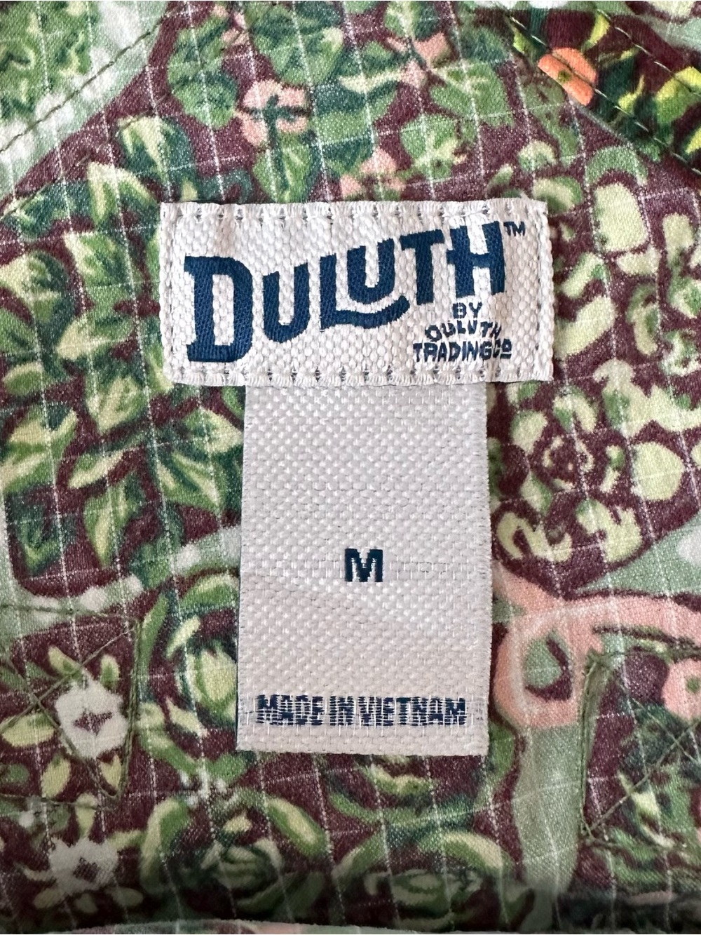 Duluth Trading Co Garden Print Utility Short Overalls Med Heirloom Gardening - Picture 5 of 8